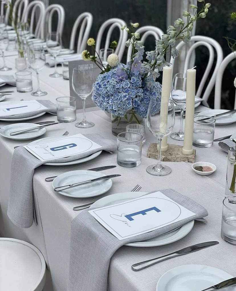 Coastal wedding styling tips from our table linen hire team